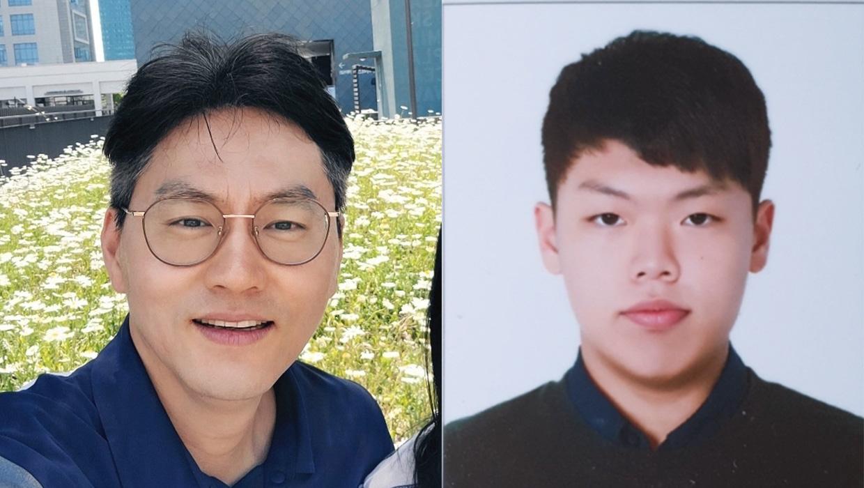 좌측부터 인천대 김현범 교수, 인천대 김민수 학석사연계과정 학생 